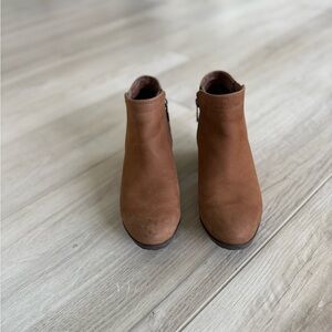 Blondo Brown Ankle Boots with Chunky Heel
